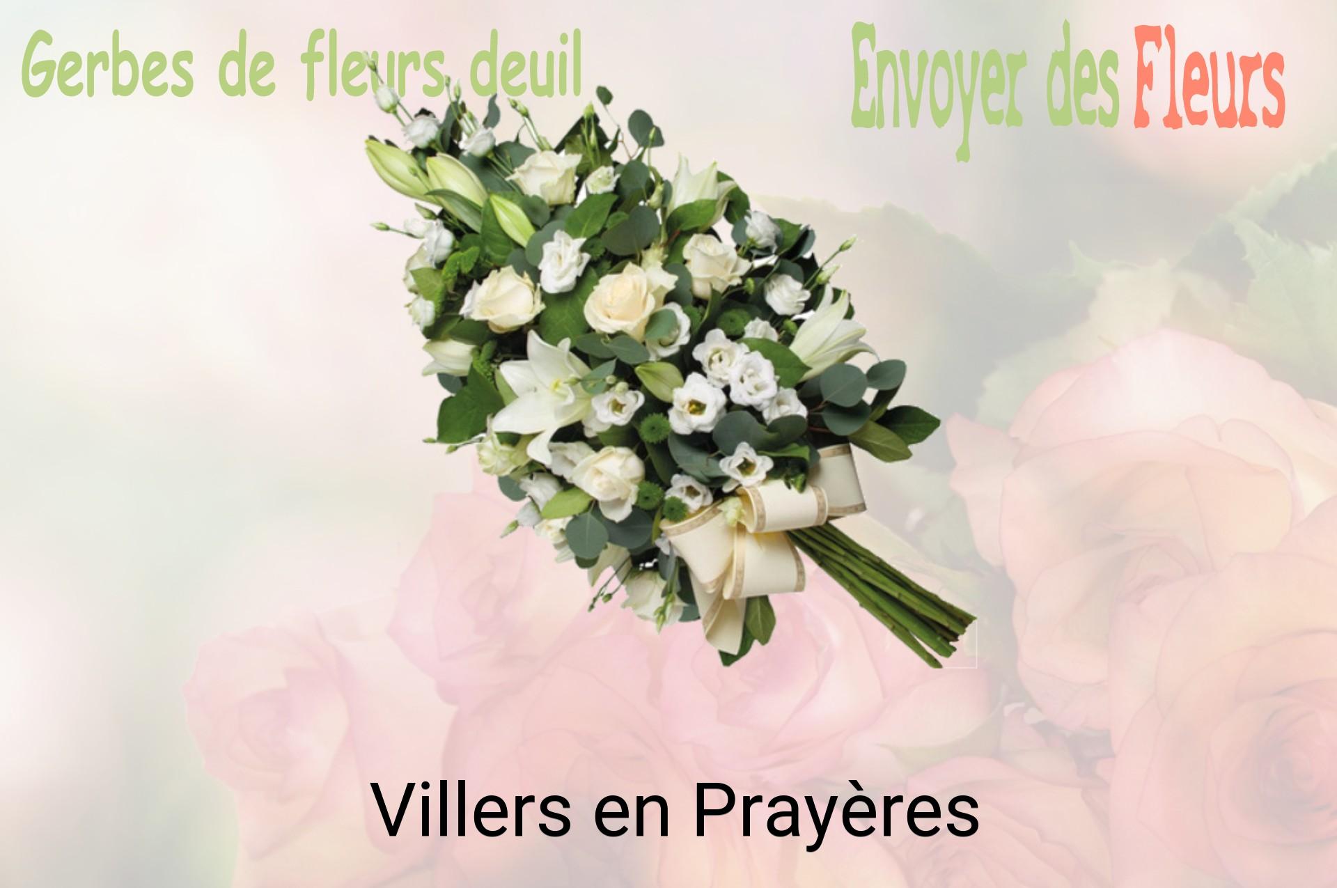 Gerbe de fleurs de deuil livrée à Villers-en-Prayères